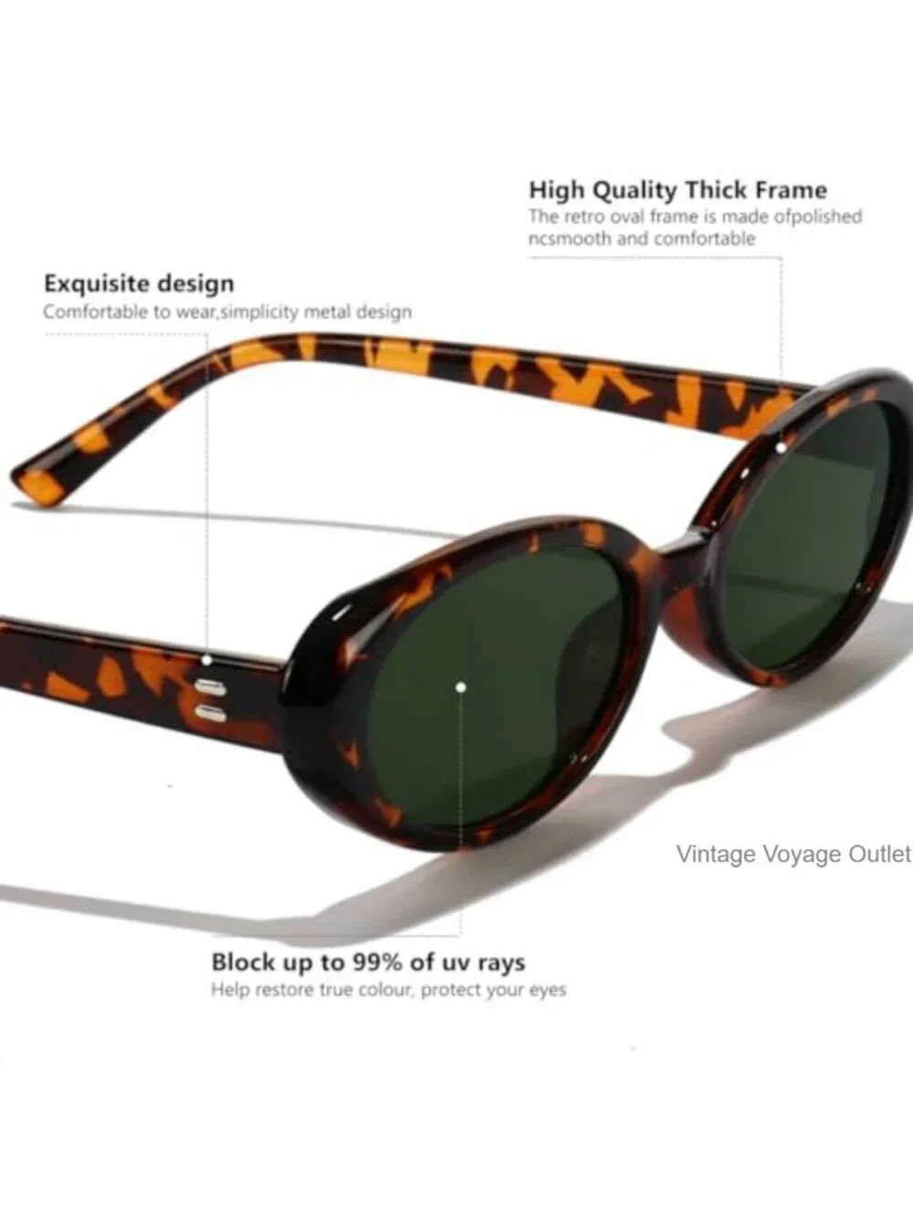 Oval Sunglasses Women Men 90s Style UV400 Retro